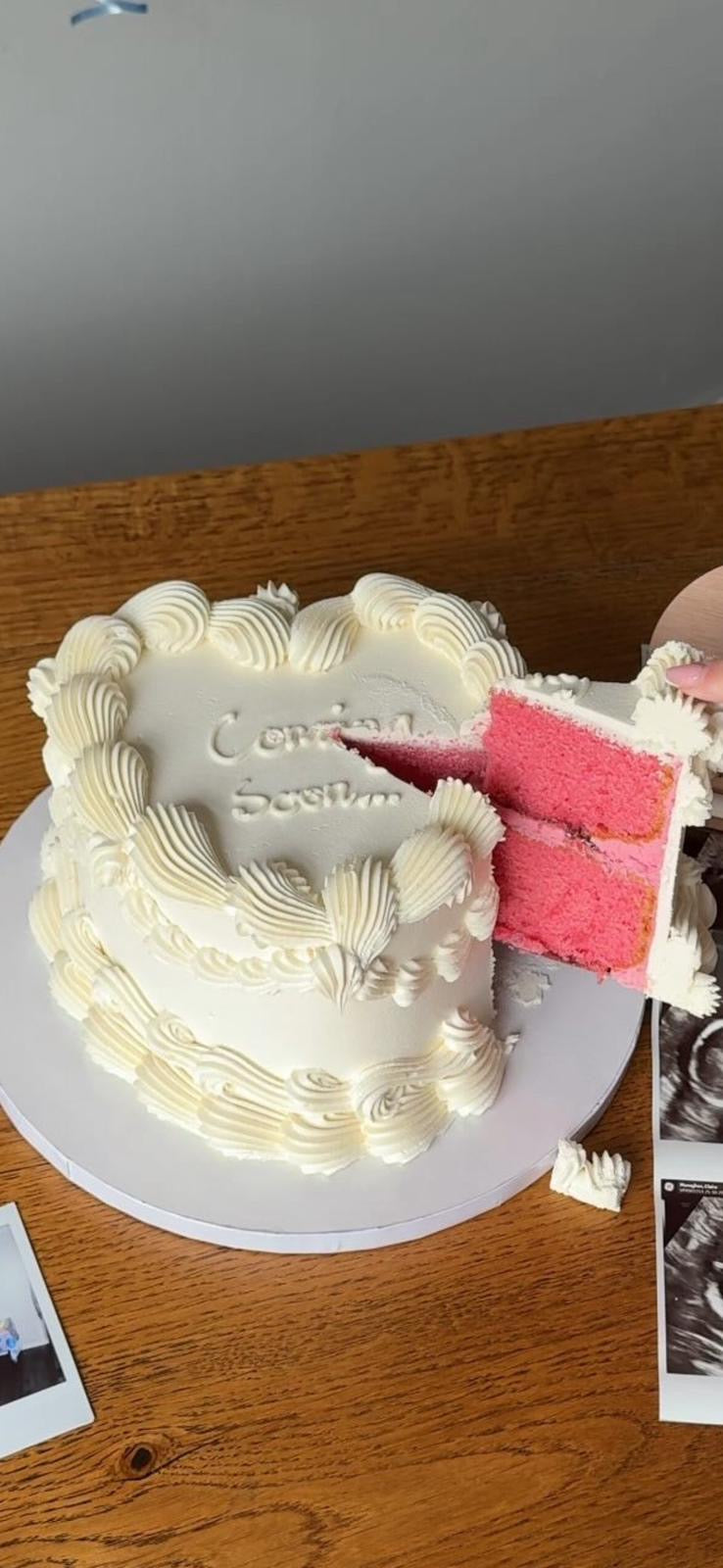 Hidden Heart Gender Cake