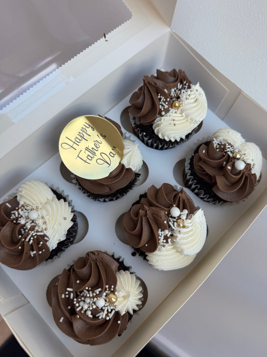 6 x Father’s Day chocolate cupcakes