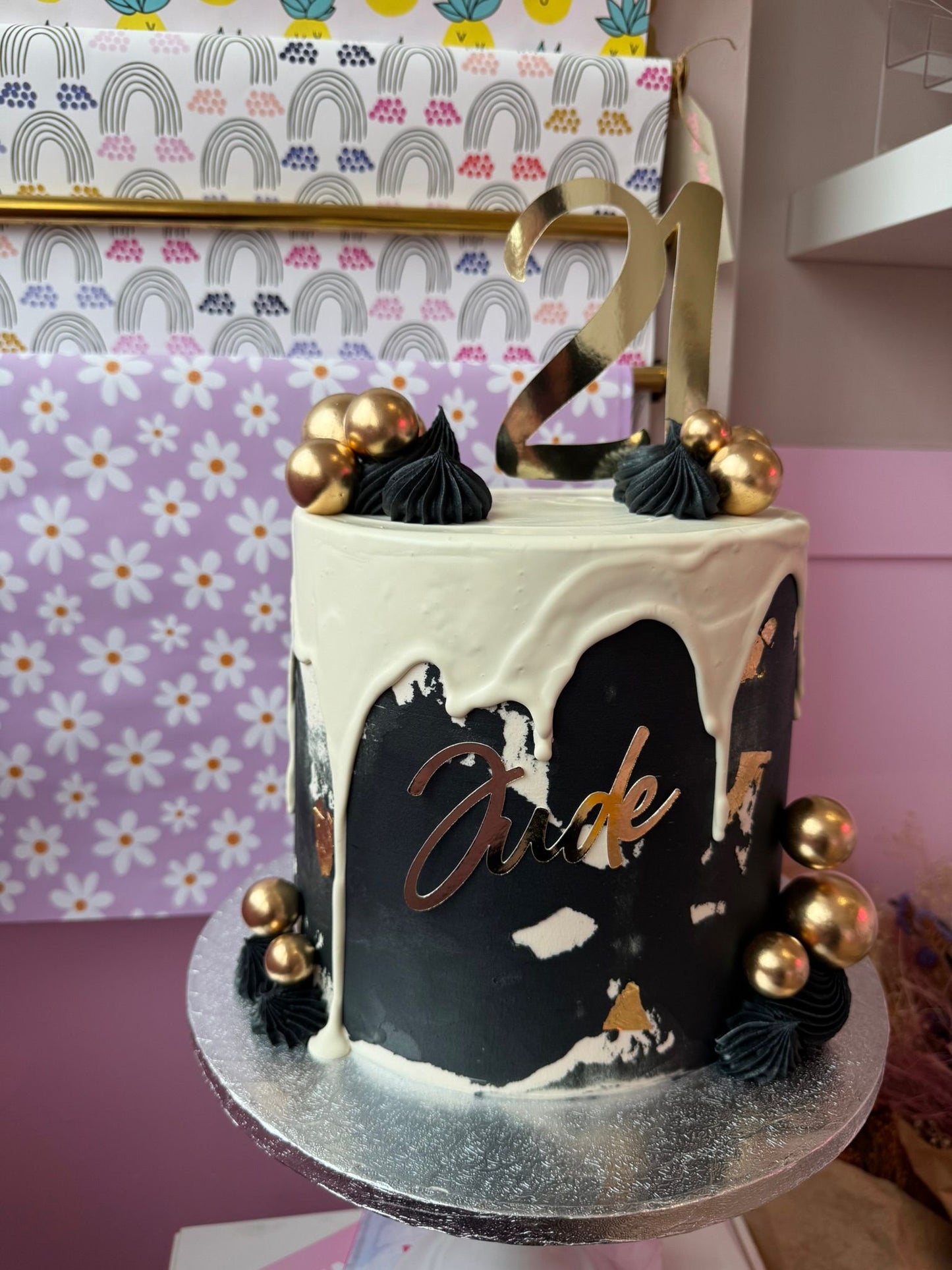 Marble Drip Cake